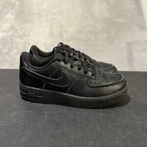 Nike Air Force 1 LE Shoes Youth Size 12C Black Triple Black Sneakers DH2925-001